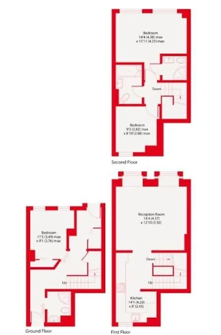 Modern 3 Bedroom, 3 Bathroom, Parking, River View London Apartment